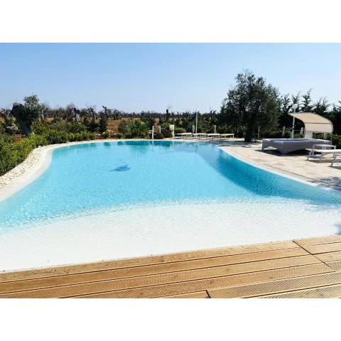 2 bedrooms appartement with shared pool enclosed garden and wifi at Nardo 2 km away from the beach