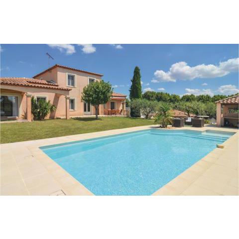 Awesome home in Calvisson with 4 Bedrooms, WiFi and Swimming pool