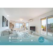 Baie Roquebrune, Terrasse Vue Mer, 5mn Monaco, Parking Gratuit