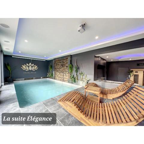 Chambre avec spa, piscine et sauna privatif