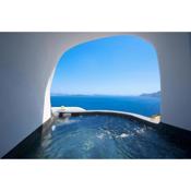 Elegant Santorini House Villa Horizon Caldera View-Outdoor Hot Tub Oia