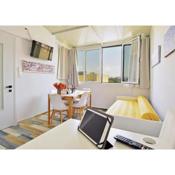 Museum loft apartment, with city view.