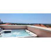 Rustic Istrian Stone Apartment - sea view, spa tub, 2km from beach