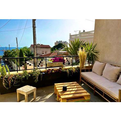 Superbe appartement cosy vue mer/CORNICHE/CENTRE